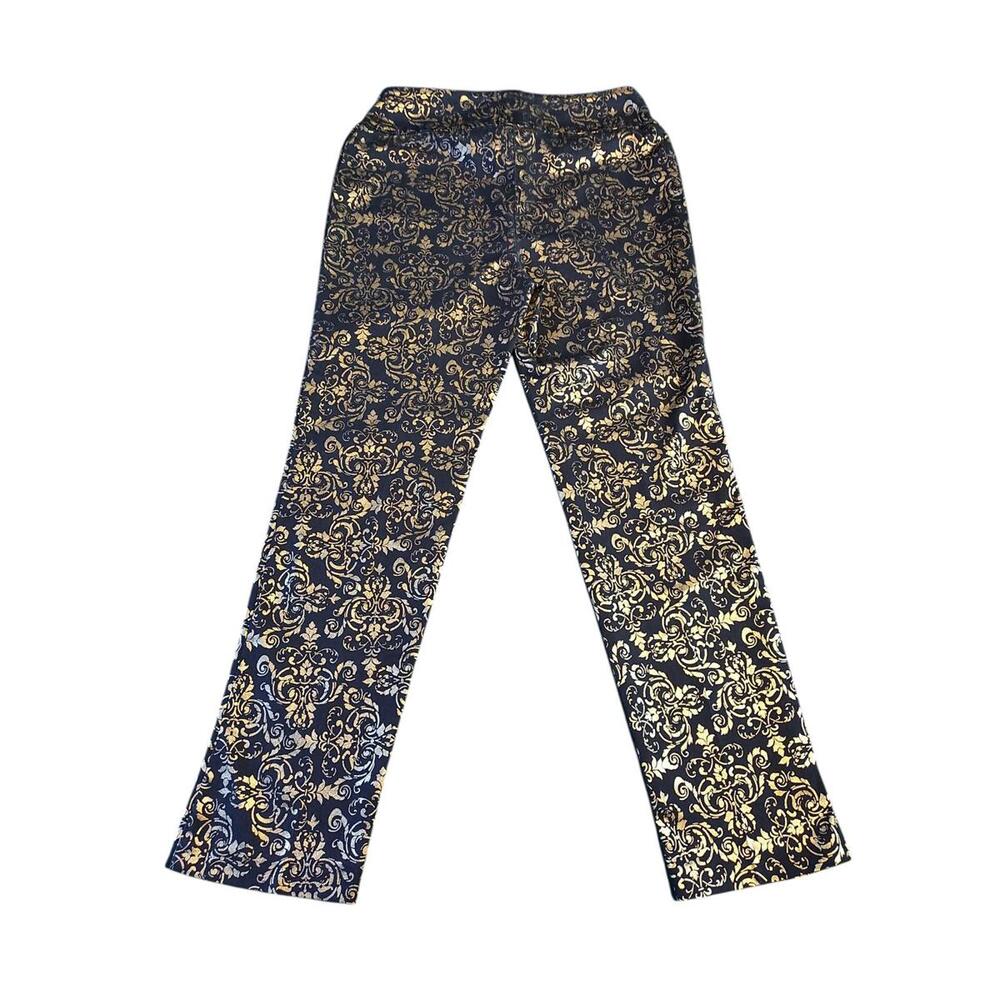 Lisette L Montreal Women's Navy Blue & Gold Dress Pants - Picture 4 of 7